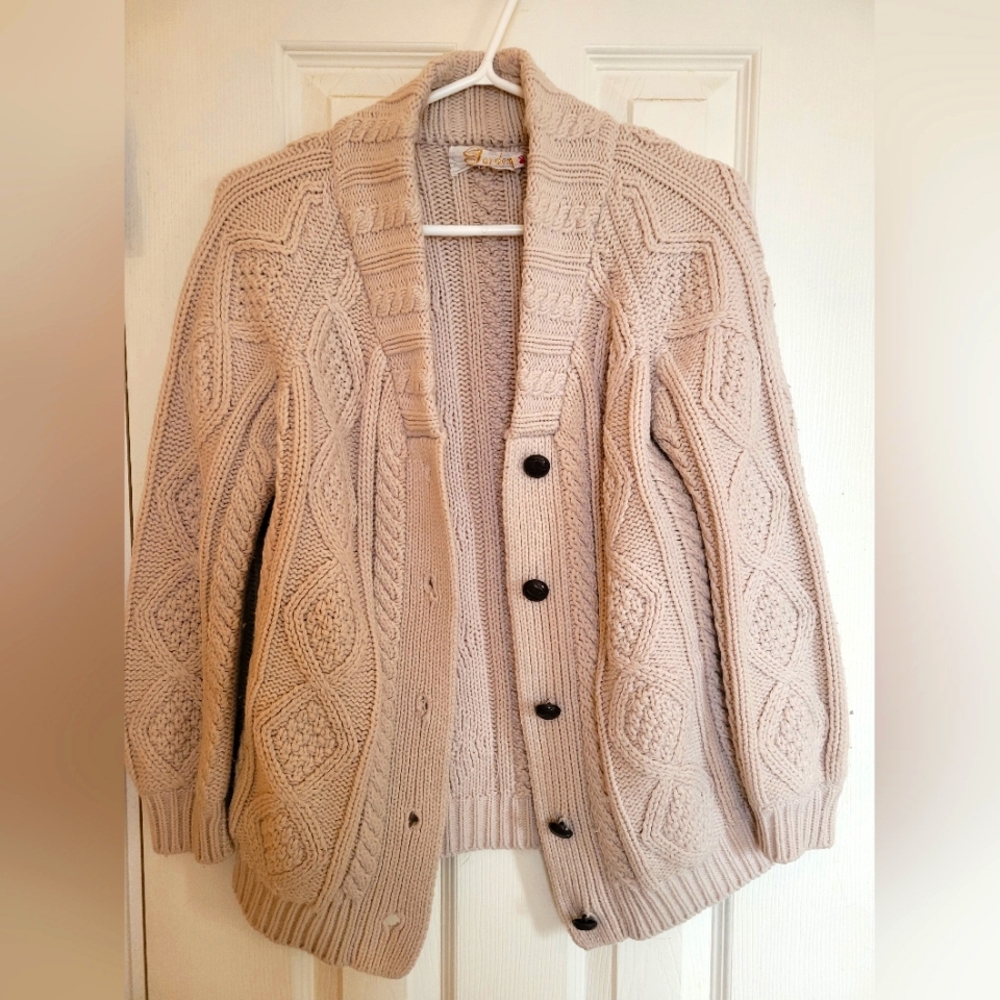 Vintage Cable Knit Cardigan